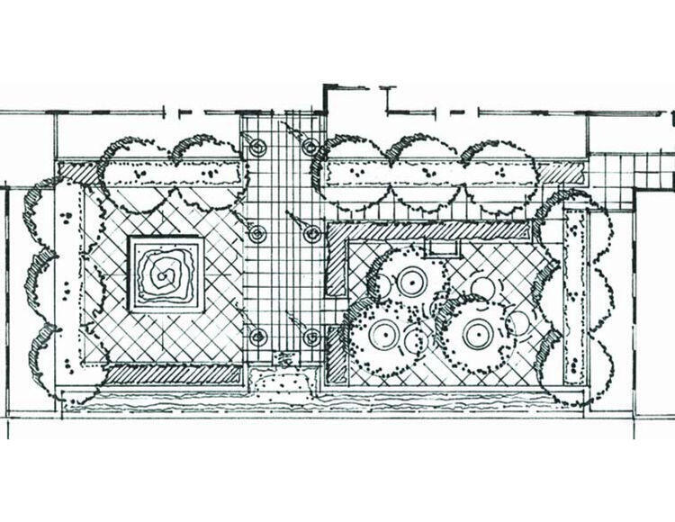 Lanscape Sketch of Retail Entryway